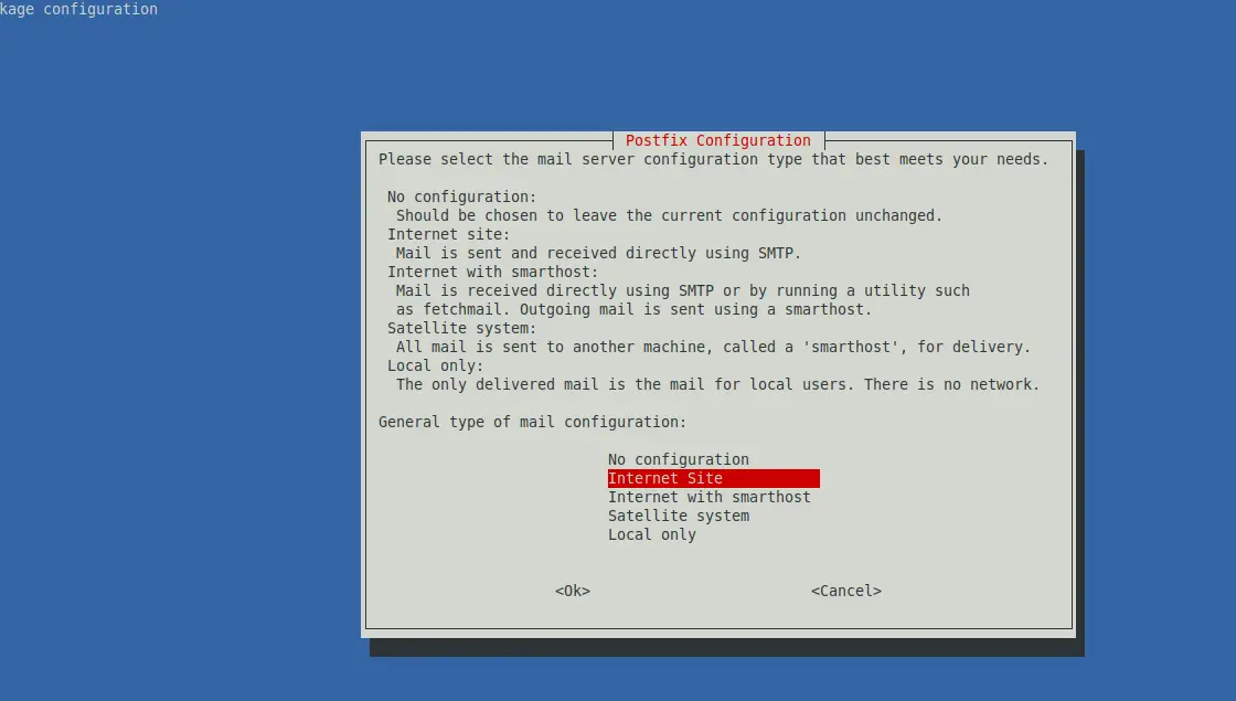 Configuring Postfix before installing Gitlab