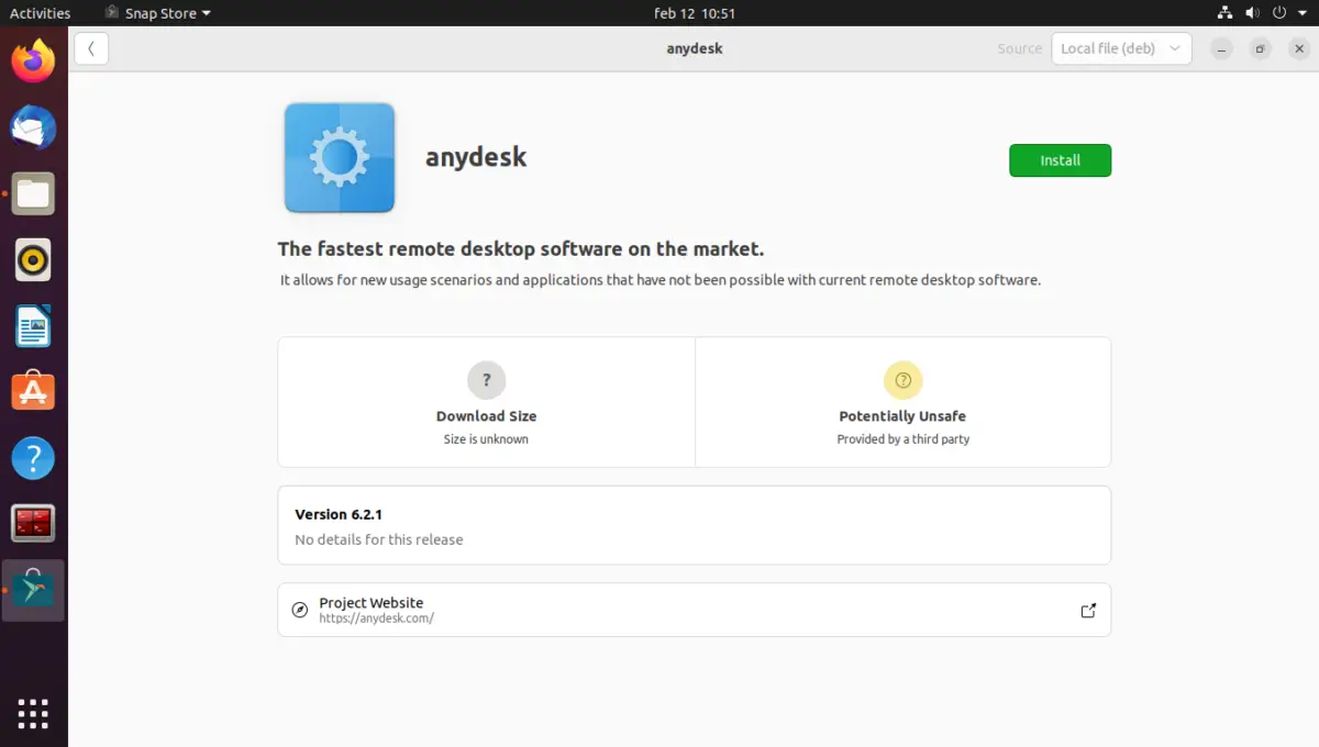 Install AnyDesk using the Software Installer