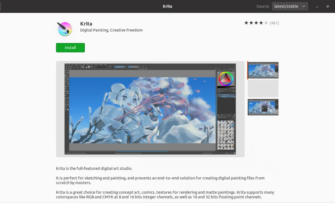 Install Krita on Ubuntu 20.04