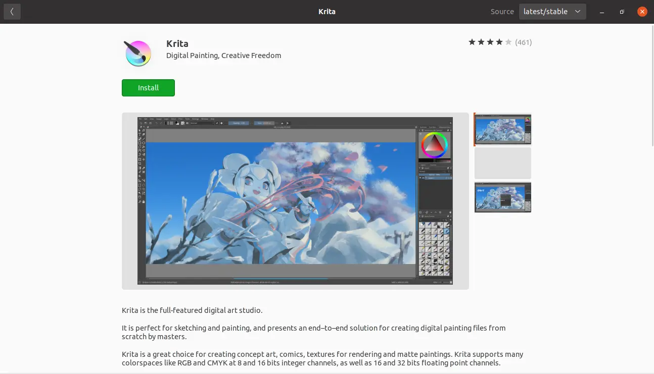 Install Krita on Ubuntu 20.04