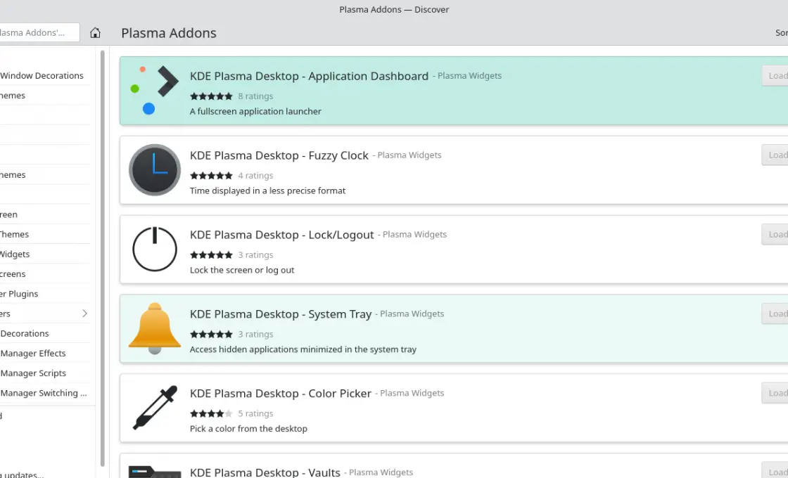 Install Plasma Addons with Discover