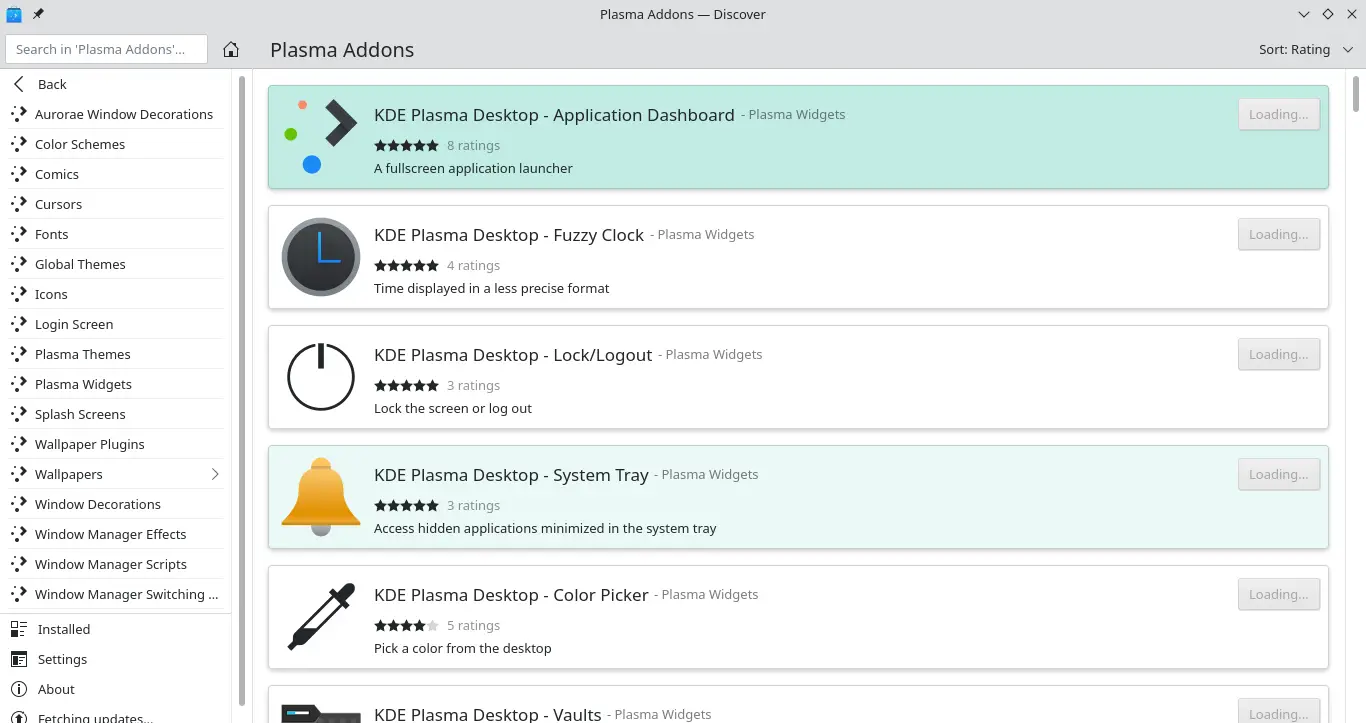 Install Plasma Addons with Discover