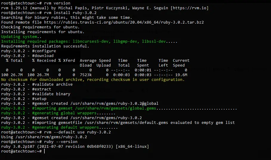 Installing Ruby on Ubuntu 20.04
