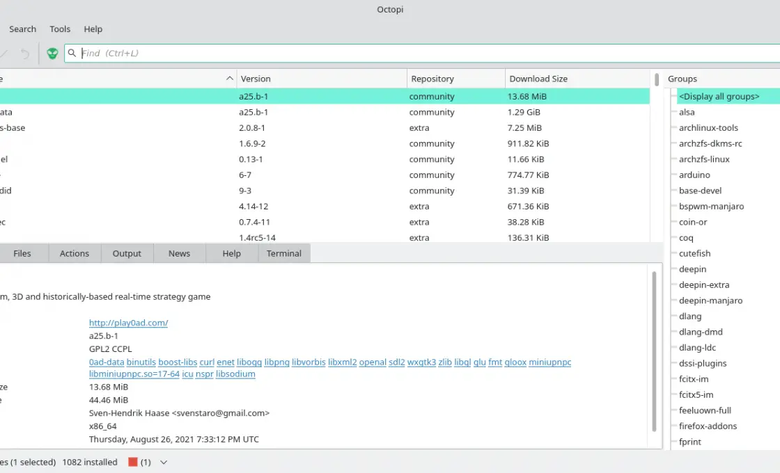 Octopi interface
