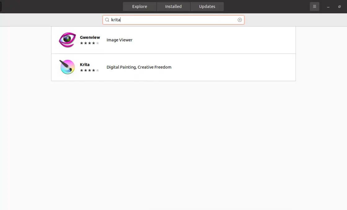 Searching for Krita
