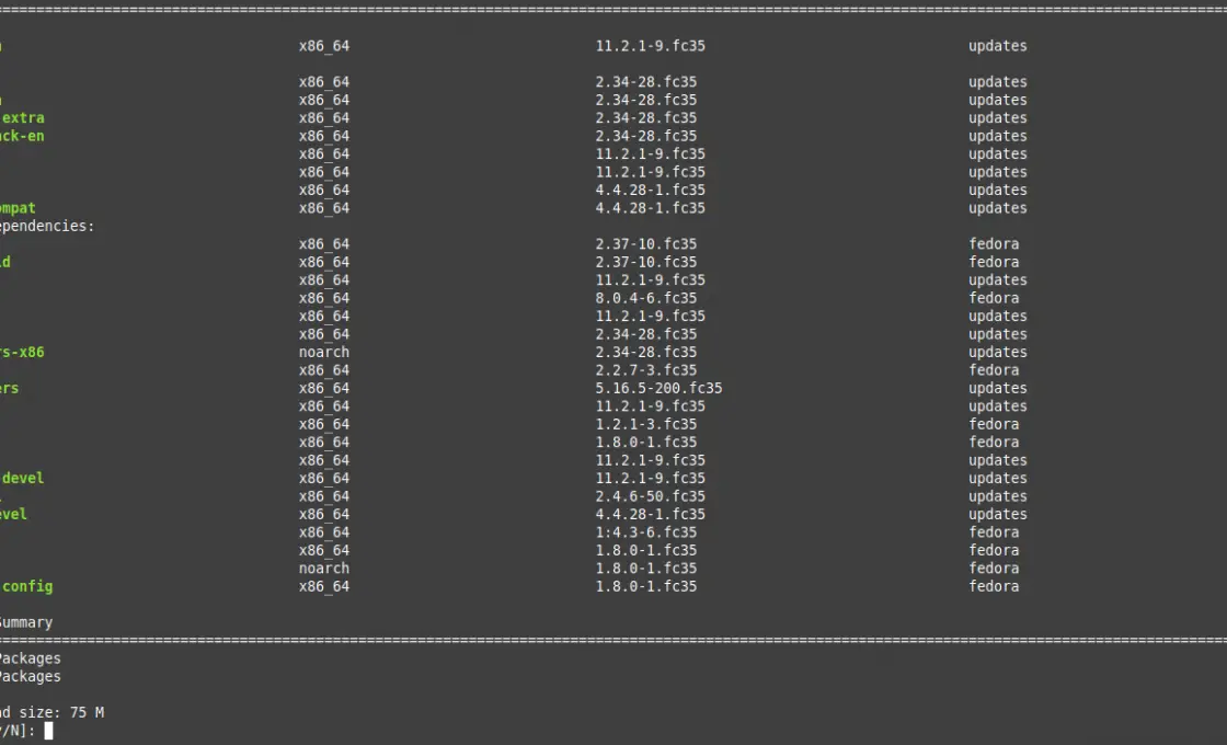 Install GNU Fortran on Fedora