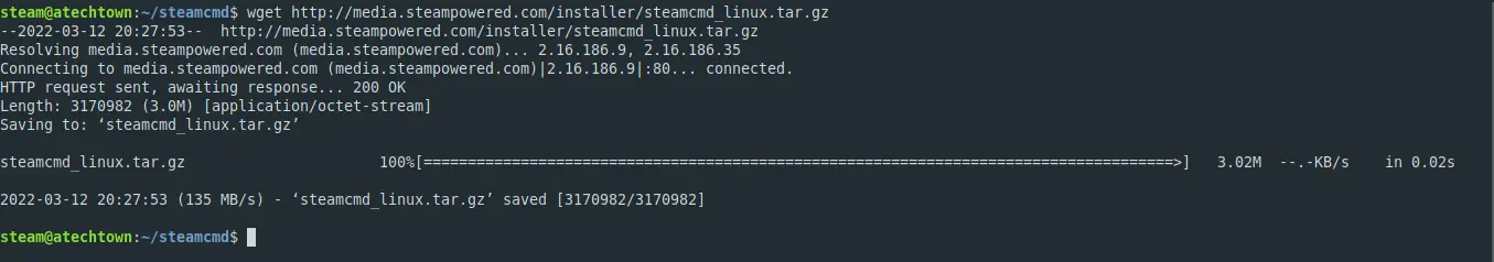 Download SteamCMD on Ubuntu 20.04