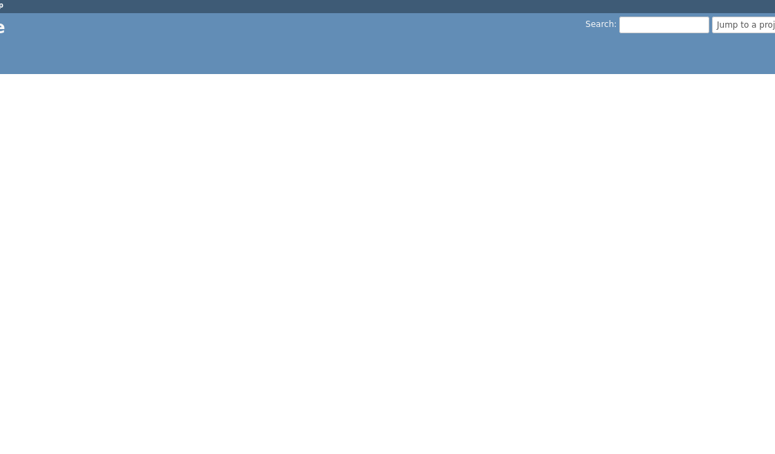 Redmine first screen