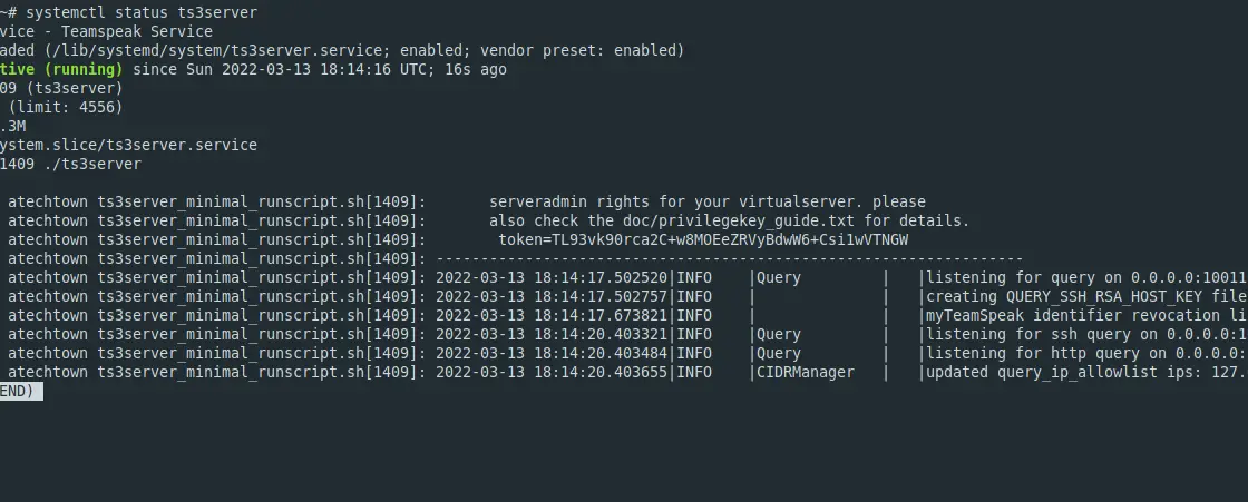 Service status