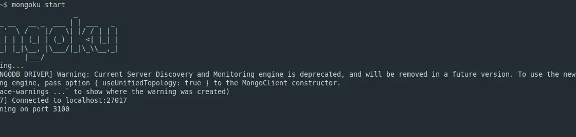 Starting Mongoku via Terminal