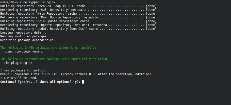 Install Nginx on openSUSE