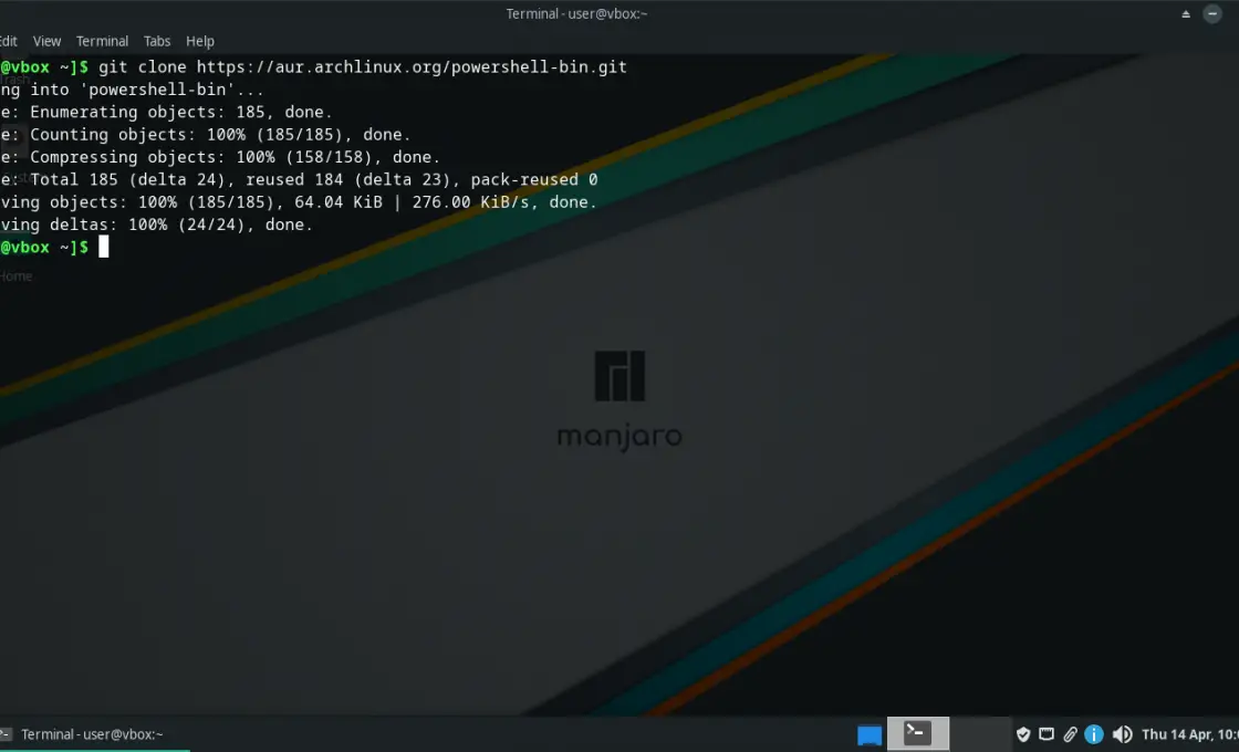 Install PowerShell on Manjaro Linux