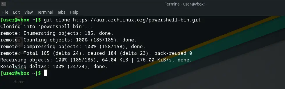 Install PowerShell on Manjaro Linux