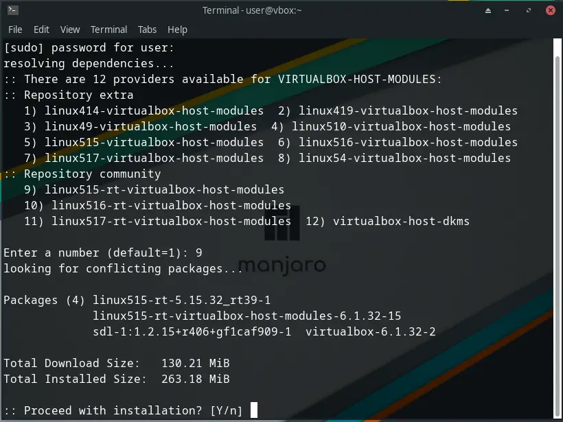 Install Oracle VM VirtualBox on Manjaro Linux