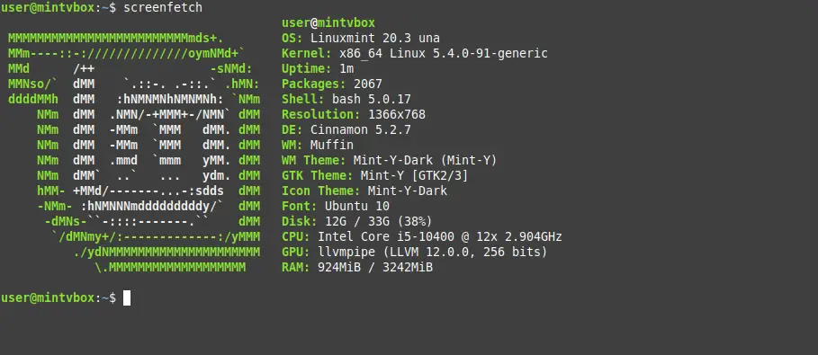 Find the Current Desktop Environment using Screenfetch