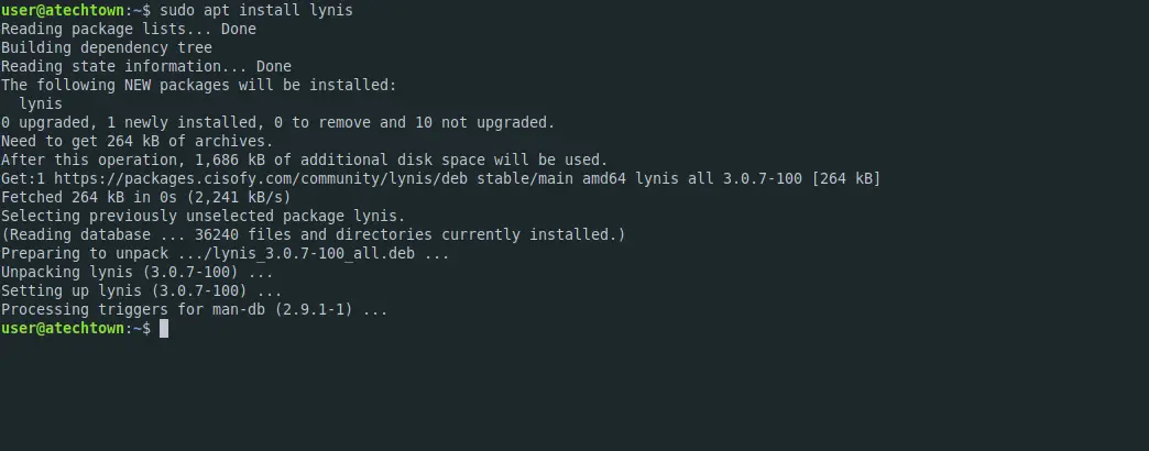 Install Lynis on Ubuntu 20.04