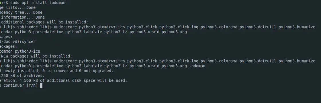 Install Todoman on Debian 11