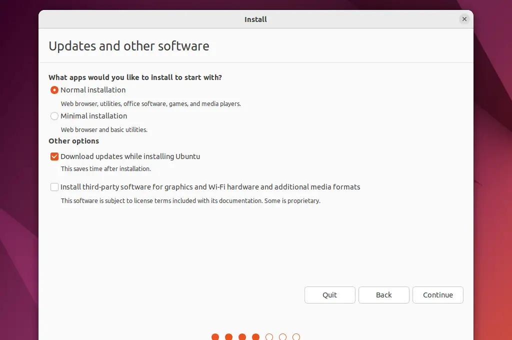 Preparing the disk partitions for Ubuntu 22.04