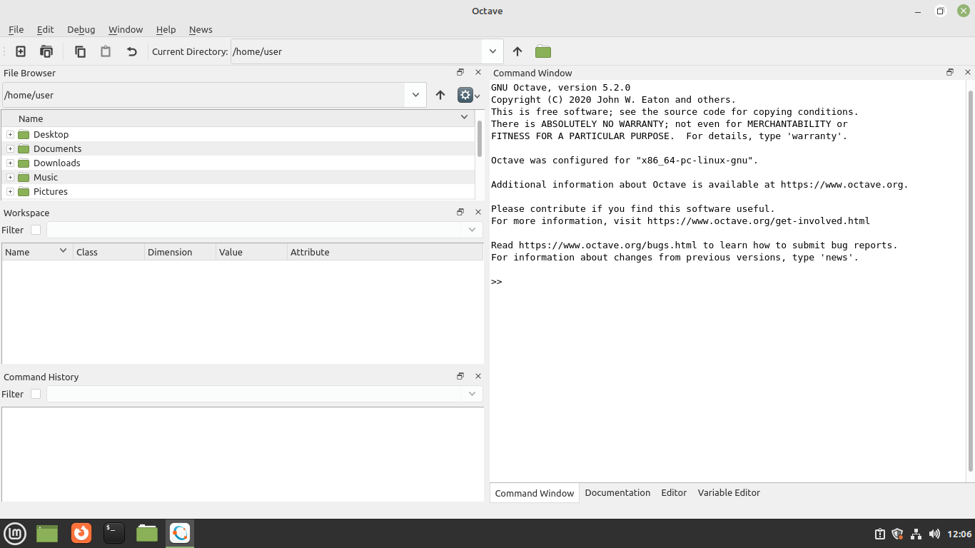 GNU Octave on Linux Mint