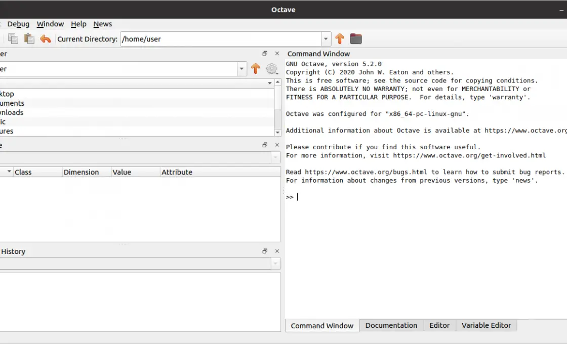 Using GNU Octave on Ubuntu 20.04