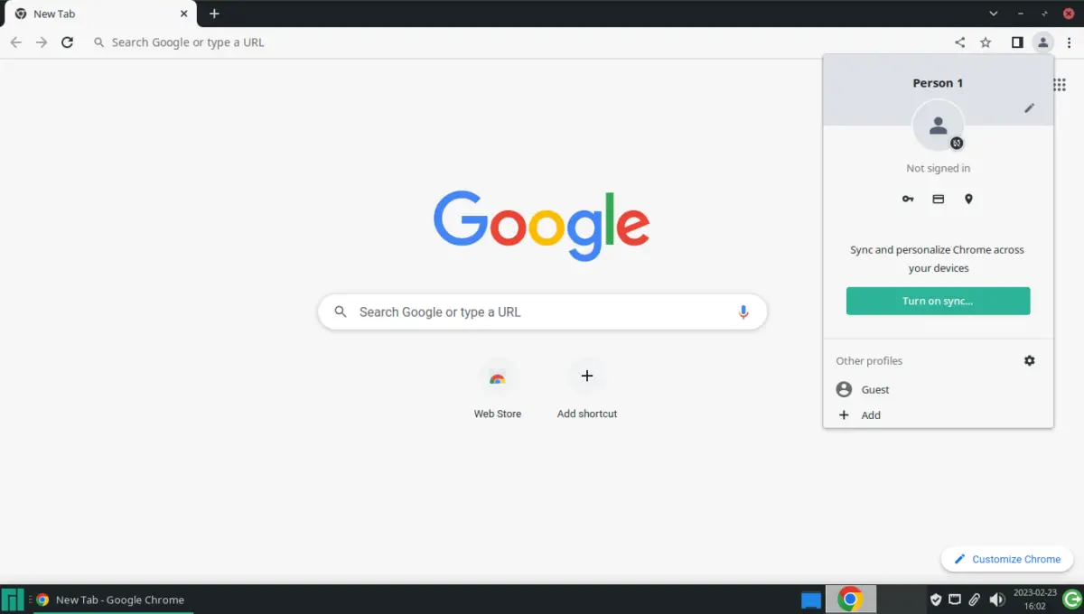 Turn on Sync button on Chrome