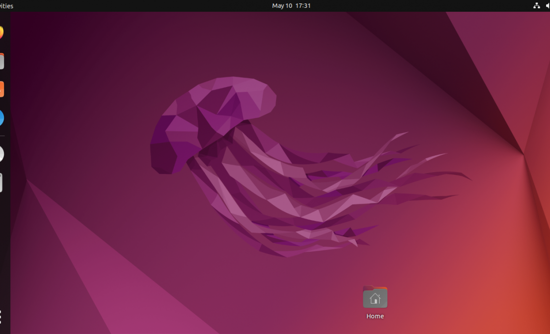 Ubuntu 22.04 desktop screen