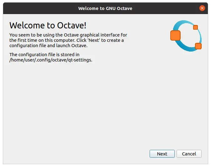 GNU Octave welcome screen