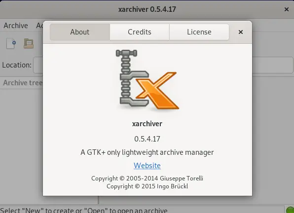 xArchiver version