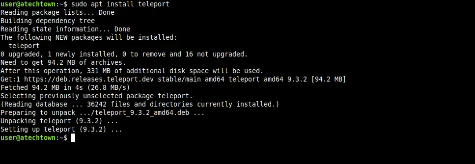 Install Teleport on Ubuntu 20.04