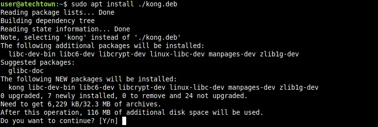 Install Kong on Ubuntu 20.04