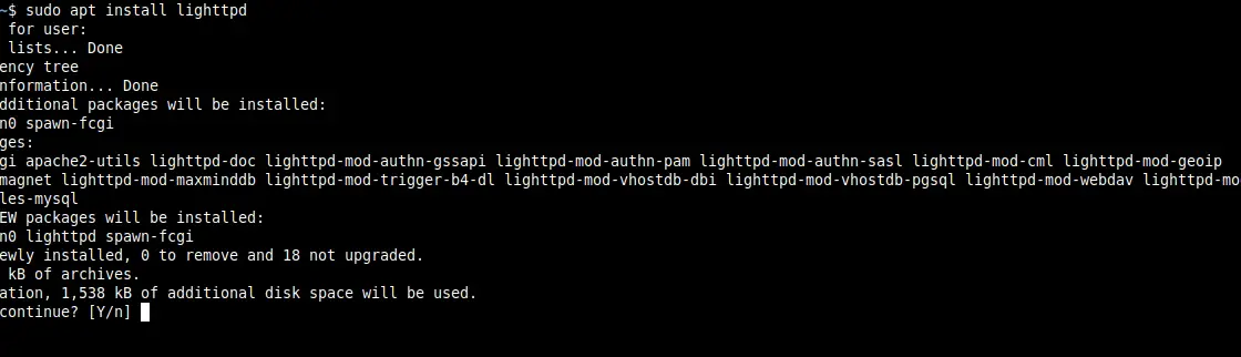 Install Lighttpd on Linux Mint