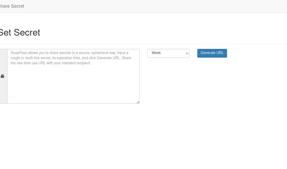 SnapPass Interface