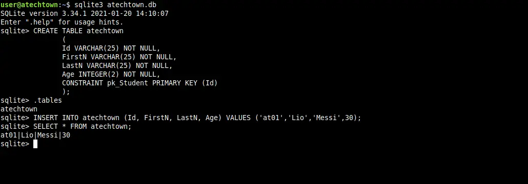 Using SQLite on Debian 11