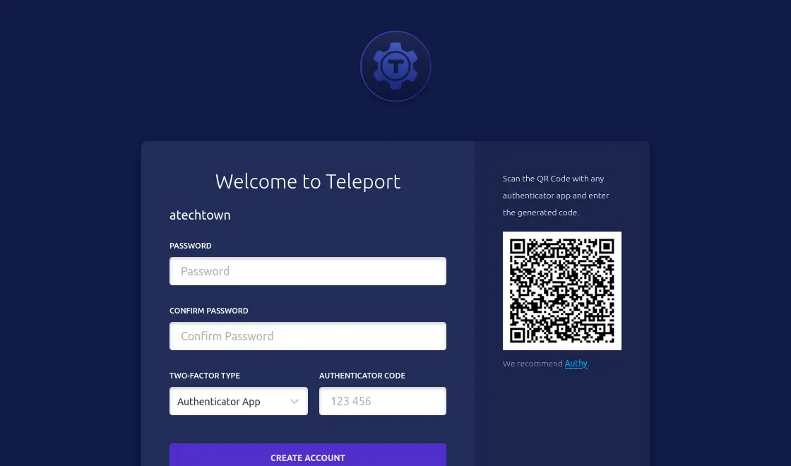 Teleport screen