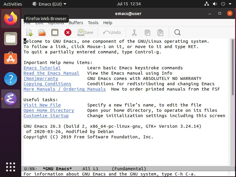 GNU Emacs on Ubuntu