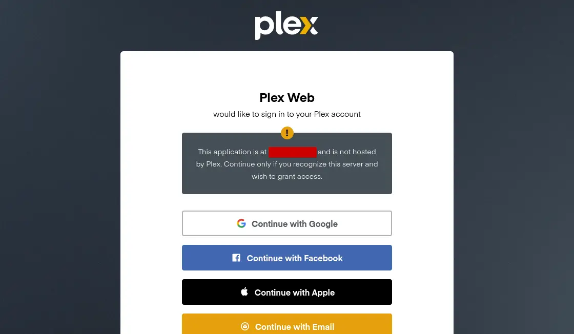 Plex running