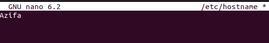 existing hostname in Ubuntu