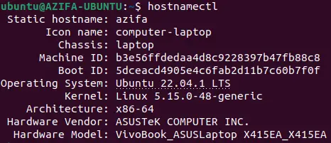 hostnamectl updated hostname