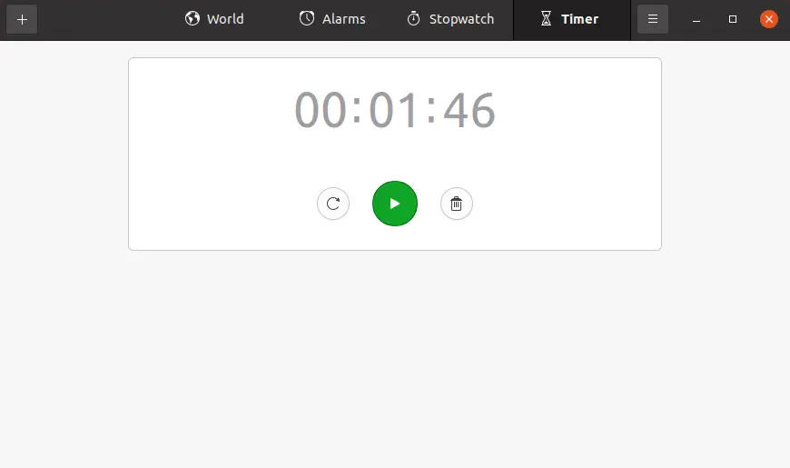 Timer on Ubuntu using GNOME Clocks