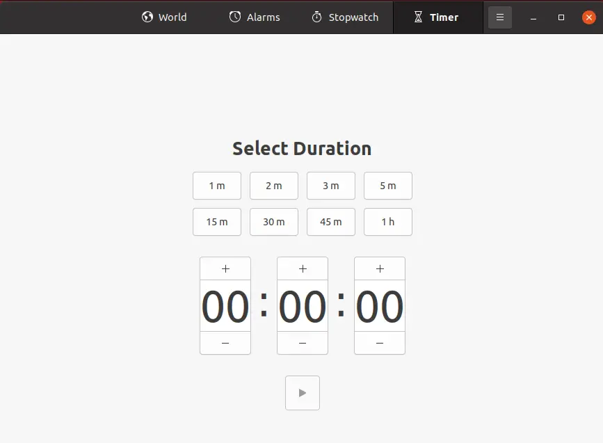 Timer tab