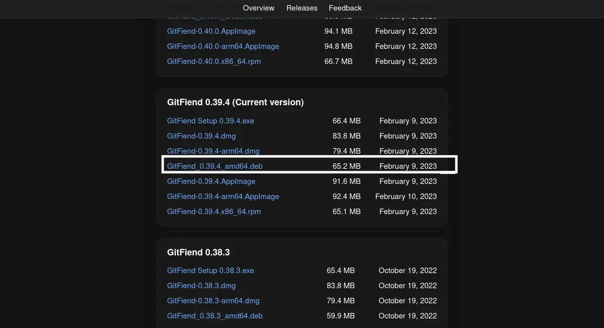 Download GitFiend for Debian based