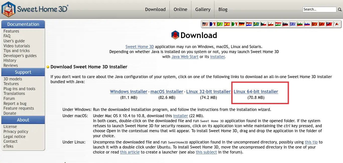 Download Sweet Home on Linux