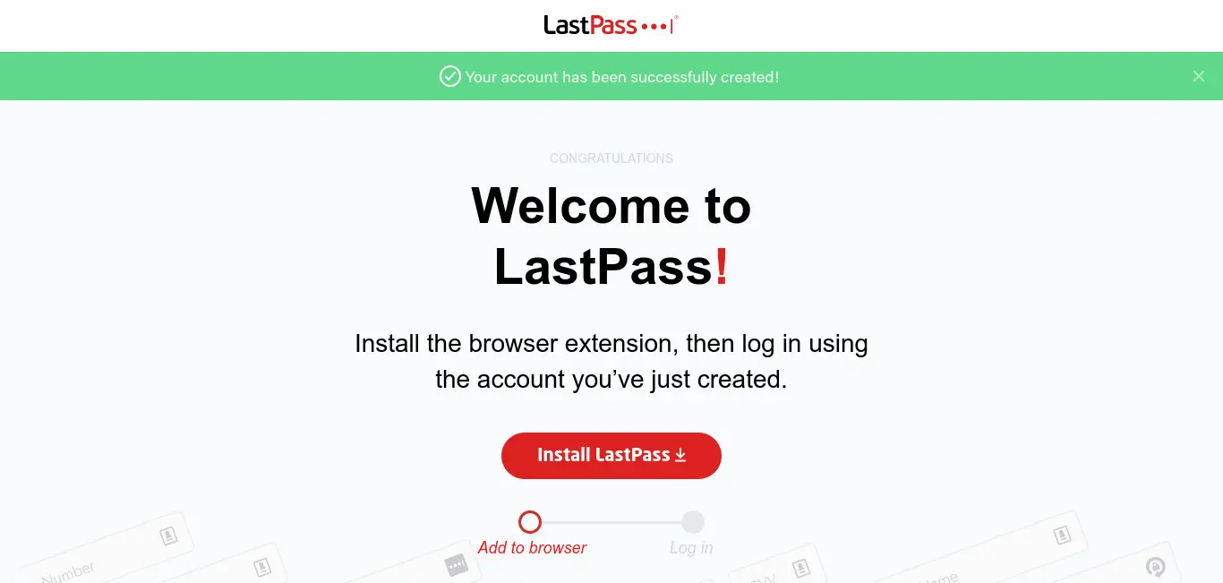Install LastPass