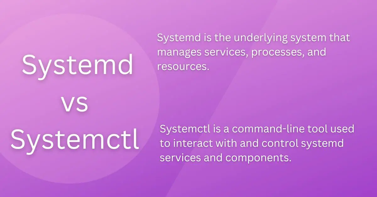 Difference Between Systemd and the Systemctl Command