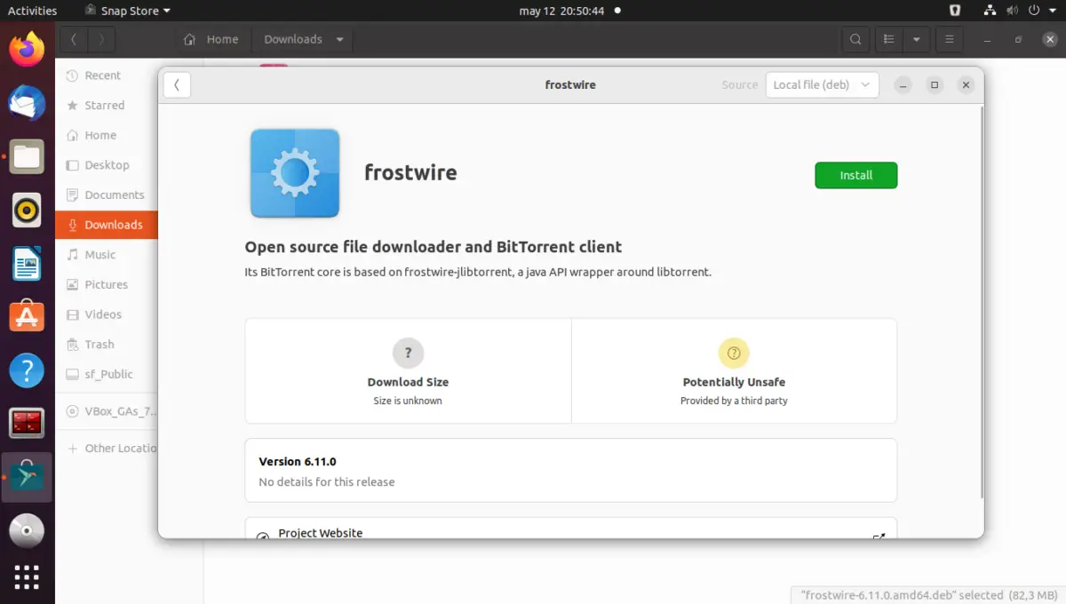 Install Frostwire on Ubuntu 