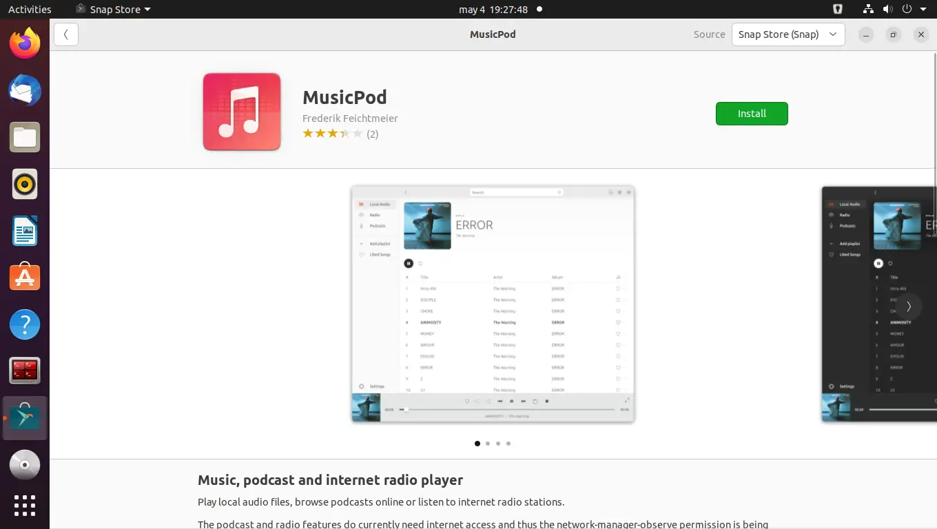 MusicPod package info
