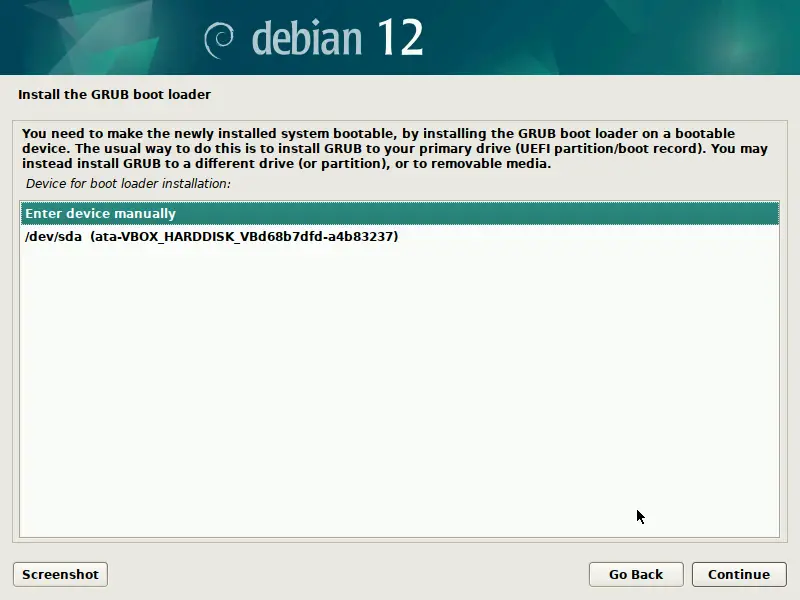 Boot loader on the disk