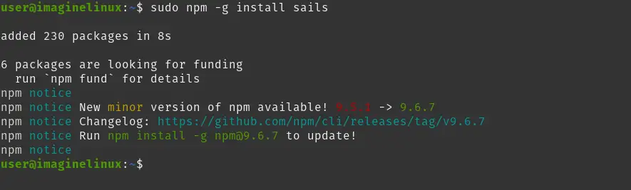 Install Sails.js on Ubuntu