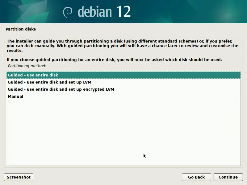 Disk partitions