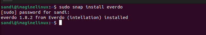 install everdo snap package on Ubuntu
